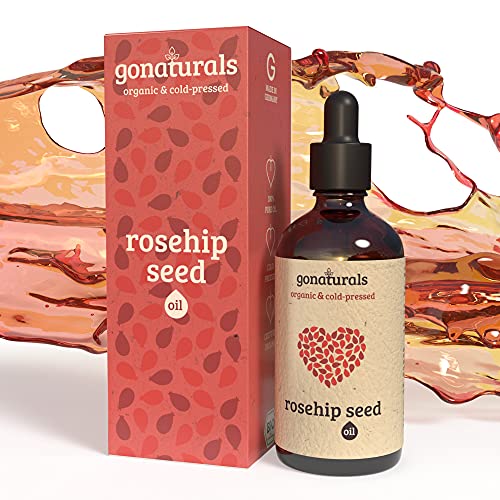 GoNaturals Aceite Rosa Mosqueta Puro - Aceite de Rosa Mosqueta para Cicatrices y Estrias - Aceite Puro Rosa Mosqueta Facial Nutritivo - Aceite de Mosqueta Bio, Hidratante para Cuerpo y Cabello, 50ml