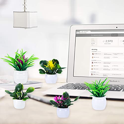 Gukasxi 18 Piezas de Planta de casa de muñecas en Miniatura de bonsái, Mini Planta en Maceta, Modelo de Flores diminuto Falso Adorno de verdor para casa de muñecas Muebles para niñas y niños