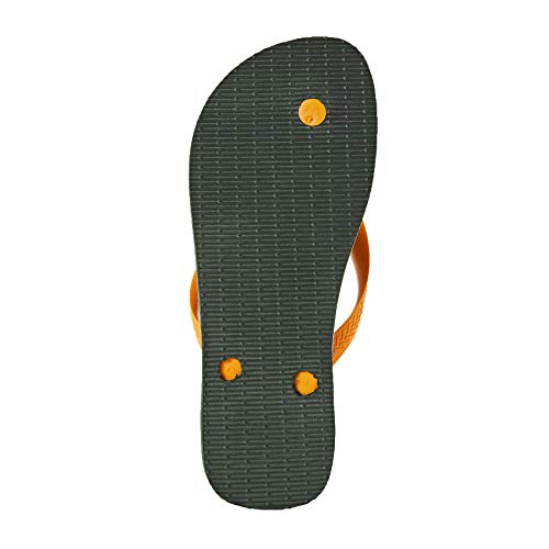 Havaianas Brasil Logo, Chanclas, para Unisex adulto, Oliva Verde / Naranja Vibrante, 41/42 EU