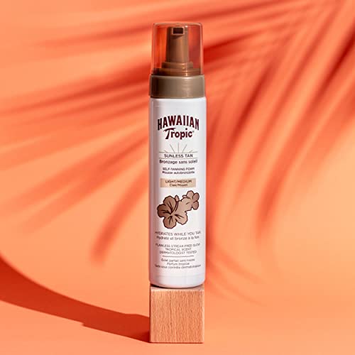 Hawaiian Tropic Autobronceador - Espuma Mousse Autobronceadora, Tono Claro/Medio, 200 ml