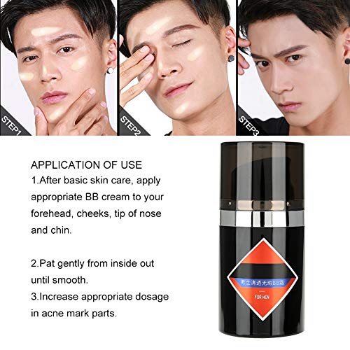 Hombres Bb Cream 50G Hidratante Corrector Impermeable Base de Maquillaje Cosmético(01)