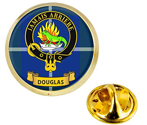 I Luv LTD Douglas Clan Escocés Cresta Insignia de Pin de Solapa en Color Dorado Producto de Escocia