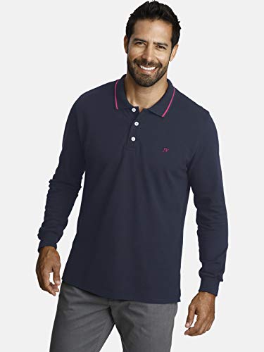 Jan Vanderstorm Ellis - Polo de manga larga para hombre, azul oscuro, 4XL