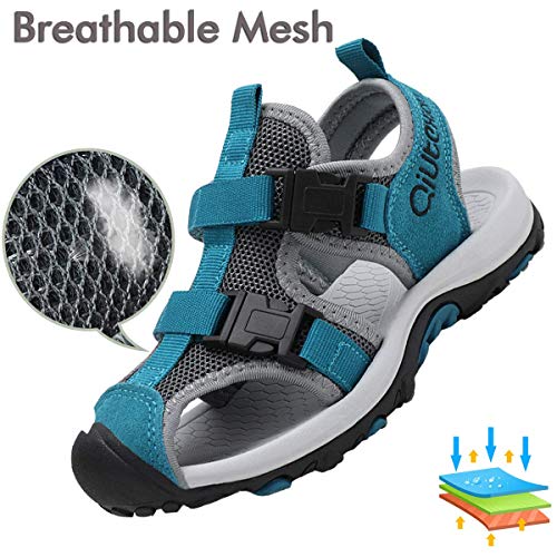 JIANKE Sandalias para niño Deportivas Zapatillas Trekking Zapatos de Playa Gris 32 EU