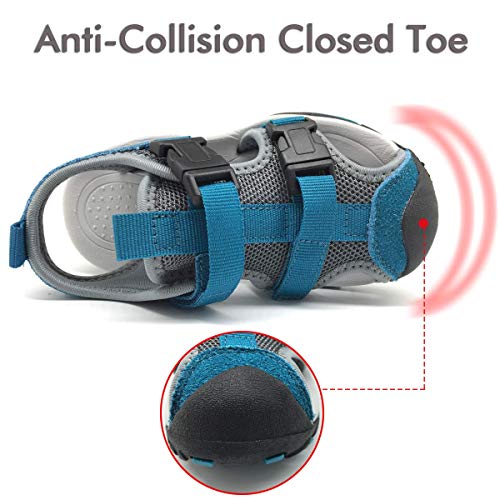 JIANKE Sandalias para niño Deportivas Zapatillas Trekking Zapatos de Playa Gris 32 EU
