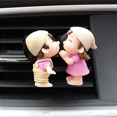 JJKB Perfume de Coche al por Mayor Venta al por Mayor Pareja Encantadora niña Chico Coche ventilación ambientador Perfume Clip Aromas difusor decoración Regalos Auto Interior (Color : 8)