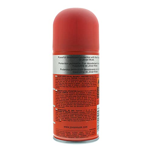 Jovan Musk - Desodorante spray de cuerpo para hombres, 150 ml