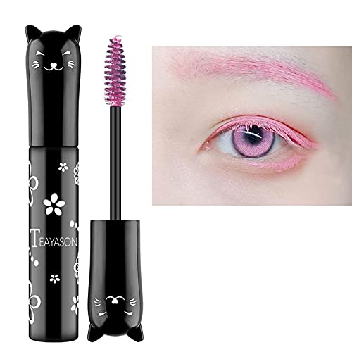 Ksruee Maquillaje de Ojos Máscara de pestañas de 6 Colores Efecto de pestañas postizas Máscara de pestañas Lavable, Aumenta la Longitud de Las pestañas Definición de Volumen Lifting Curling Uso