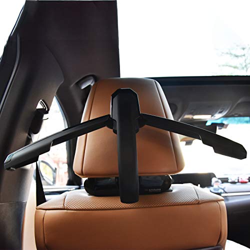 Kwak's Percha Plegable para el Coche Organizadores del Reposacabezas del Asiento Trasero Traje de Almacenamiento Ajustable Chaqueta Gancho de Ropa para un Corto Viaje de Cegocios