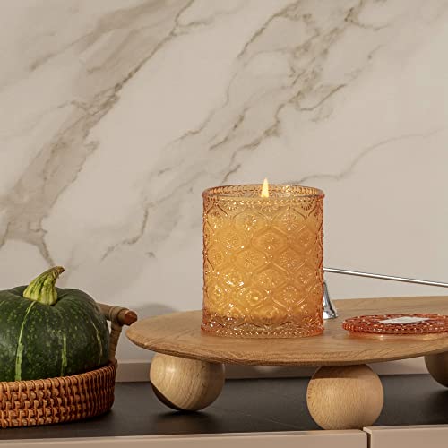 LA JOLIE MUSE Vela Aromática de Calabaza Chai, Vela de Cera Natural para el Hogar, 55 Horas de Combustión, Decoración y Fragancia para el Hogar, Frasco de Vidrio, 230g