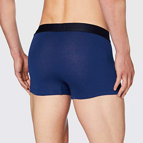 Lacoste 5H1774 Boxer Corto para Hombre, Marine/Blanc-Argent Chine, M (Pack de 3)