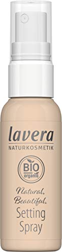 lavera Naturalmente hermoso entorno en spray, maquillaje natural, acabado cosmético natural, transparente.