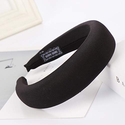 Lazder Diadema de terciopelo de esponja de moda para mujer, vintage, fiesta, dulce, color caramelo, para el pelo, para maquillaje, casual, ancho y elástico