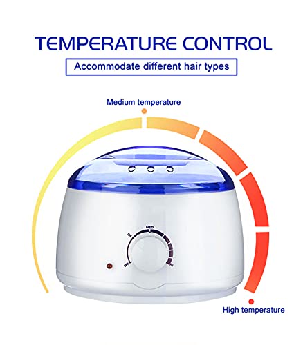 LEADALL Kit De Cera Portátil, Kit De Depilación con Calentador De Cera Herramienta para La Piel para Mujeres Y Hombres Máquina De Cera para Depilación Hidratante Nutritiva Rejuvenecedora,For UK