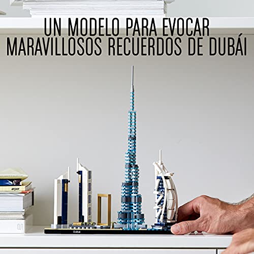 LEGO 21052 Architecture Dubái, Maqueta para Construir, Regalos Originales y Manualidades para Niños 16 años y Adultos