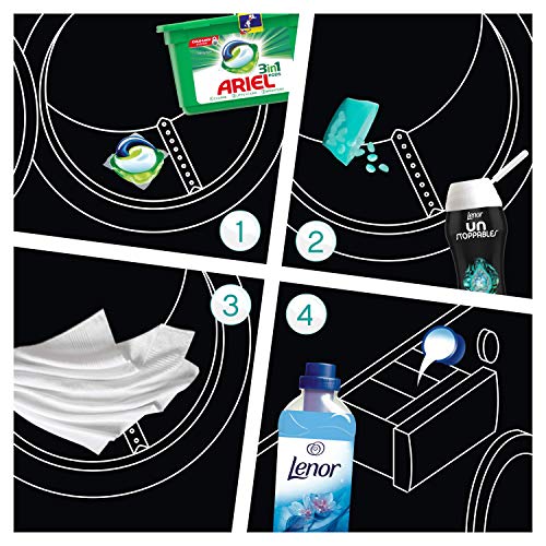 Lenor Ambientador Bucato Lavadora Unstoppables, 6 x 210 g, Fresh, Maxi Formato, Intensificador de Perfume Bucato No Stop, hasta 12 semanas en el armario, 100% plástico reciclado