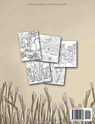 Libro De Colorear Para Adultos: La Belleza De La Naturaleza, 30 Páginas Para Colorear Con Animales (Libros Para Colorear Mundo De La Naturaleza)
