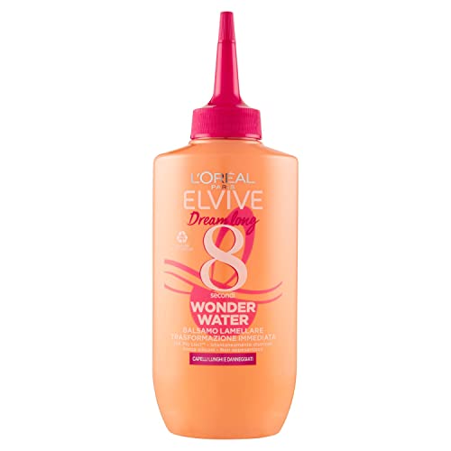 L'Oreal Paris Elvive Wonder Water, acondicionador líquido con tecnología laminar, tratamiento para cabello largo y dañado