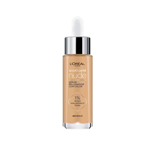 L'OREAL Paris Maquillaje Sérum Con Color Accord Parfait, Color 4-5 Medio