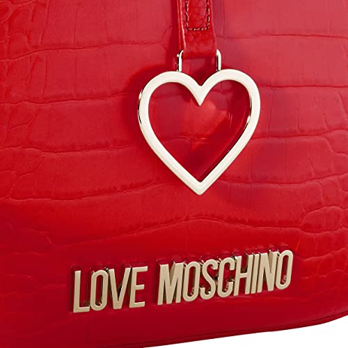 Love Moschino Colección Otoño Invierno 2021, Bolso de Hombro para Mujer, Rojo, Talla única
