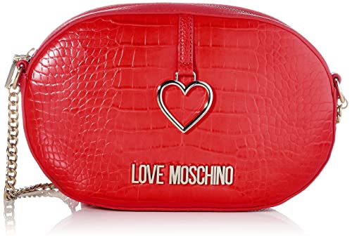 Love Moschino Colección Otoño Invierno 2021, Bolso de Hombro para Mujer, Rojo, Talla única