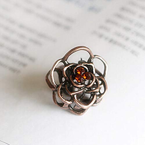 Lurrose 6pcs ahuecan hacia fuera los accesorios del pelo del metal de la pinza de pelo de la garra de Rose para las muchachas de las mujeres
