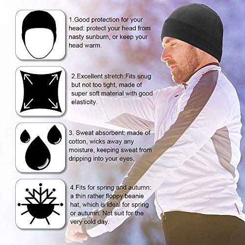 LYTIVAGEN 2 PCS Gorro de Dormir Unisexo Sombrero Suave para Dormir Transpirables Deresina Gorro para Pérdida de Cabello, Cáncer, Quimioterapia (Negro y Gris)