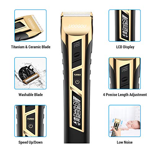 Maquina Cortar Pelo Profesional, Cortapelos Hombre, Recortadora de Barba, Cortador Pelo Electrico para Hombres, Recortadora de Cabello Recargable con 38 Longitudes de Corte y Base de Carga