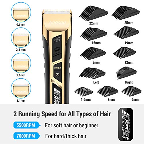 Maquina Cortar Pelo Profesional, Cortapelos Hombre, Recortadora de Barba, Cortador Pelo Electrico para Hombres, Recortadora de Cabello Recargable con 38 Longitudes de Corte y Base de Carga