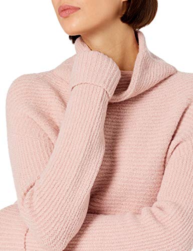 Marca Amazon – Daily Ritual - Suéter de punto horizontal de manga larga para mujer, color malva pálido