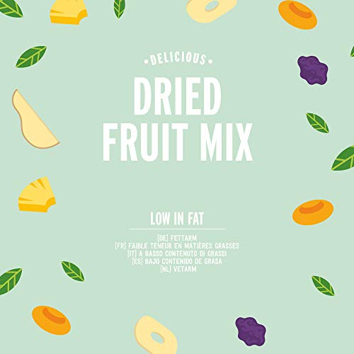 Marca Amazon - Happy Belly Mezcla de frutas deshidratada, 500 g