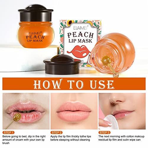 Máscara De Labios, Colágeno Lip Mask, con Exfoliantes e Hidratantes para Labios, máscara de labios para labios secos, una crema hidratante para el cuidado de labios y tratamiento de labios