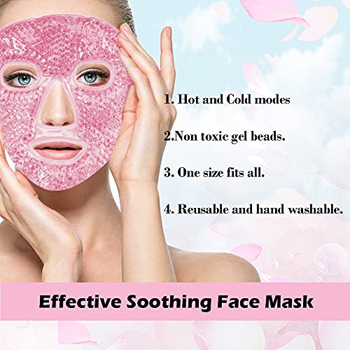 Máscara gel, Máscara fría, reutilizable Gel mascarilla de relajación compresas frías y calientes para ojeras, ojos secos, fatiga facial