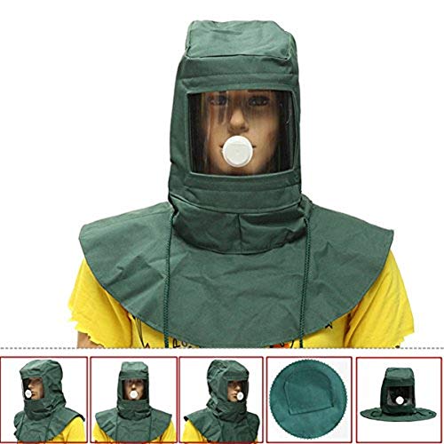 MASUNN La Capucha De Chorro Arena Abrasivo Grano Chorro Sandblaster Máscara Protección Contra Polvo Herramienta