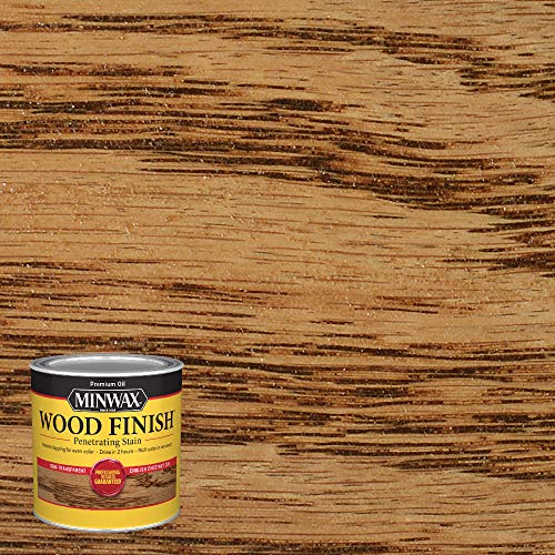 Minwax Tinte interior interior para madera acabado madera, 1/2 pint, castaño inglés penetrante 223304444