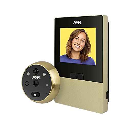 Mirilla Digital WiFi 760. Acabado latón Satinado.