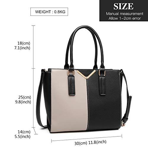 Miss Lulu Bolsos de Mujer Bolsos de Hombro Bolso Bandolera de Piel Sintética Multicolor Vintage
