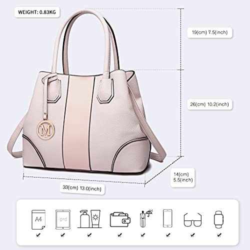 Miss Lulu Look de cuero Bolso de hombro Diseño elegante Manija superior Moda Bolsos de mano para mujeres (rosado)