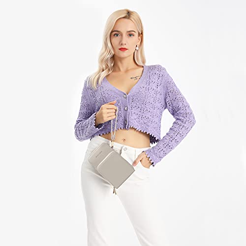 Miss Lulu Mujer Bolso para Teléfono Móvil Cartera para Teléfono Bolso de Hombro con Múltiples Compartimentos con Correas Extraíbles