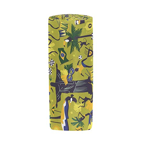 Montoj Brasil Soccer Elements - Estuche para lápices y cosméticos