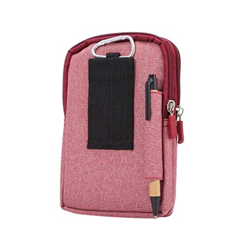 Moteen Cinturón de teléfono móvil bolsa pequeña, teléfono celular titular de Bet Clip 6,5 pulgadas vino