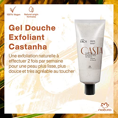 NATURA - GEL DUCHA EXFOLIANTE CASTANHA - EKOS - 200 ML