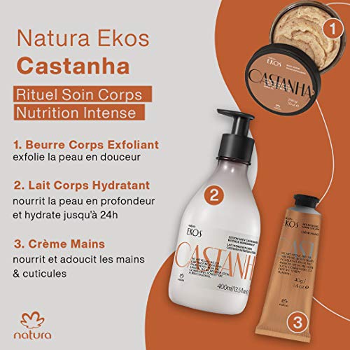NATURA - GEL DUCHA EXFOLIANTE CASTANHA - EKOS - 200 ML