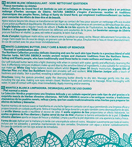 Natura Siberica Manteca Blanca Limpiadora Desmaquillante de Uso Diario - 120 ml