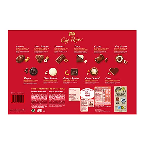 Nestlé Caja Roja Bombones de Chocolate, 800g