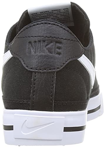Nike Court Legacy Cnvs, Zapatillas de Gimnasio Hombre, Black/White, 44 EU