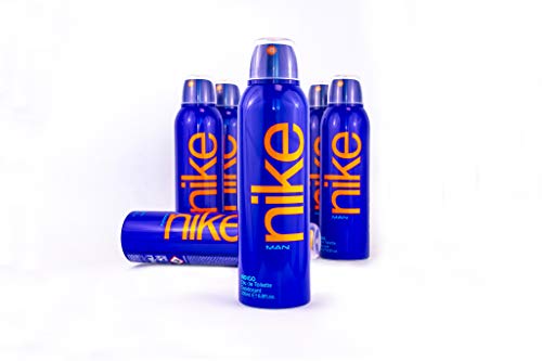 Nike Indigo Man, Eau de Toilette, Desodorante Spray, 200 ml - Pack de 6