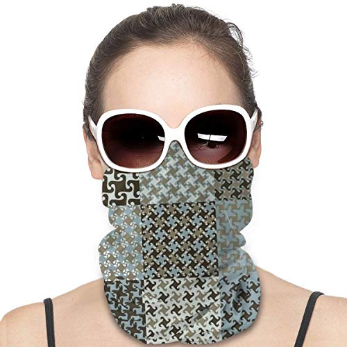 Nine Swirly Hounds Tooth S Blues Houndstooth Beauty Fashion Versatile Multifunction Headwear Neck Gaiter Balaclava Helmet Liner Riding Face Cover For Kids Women Men Outdoors Protección UV