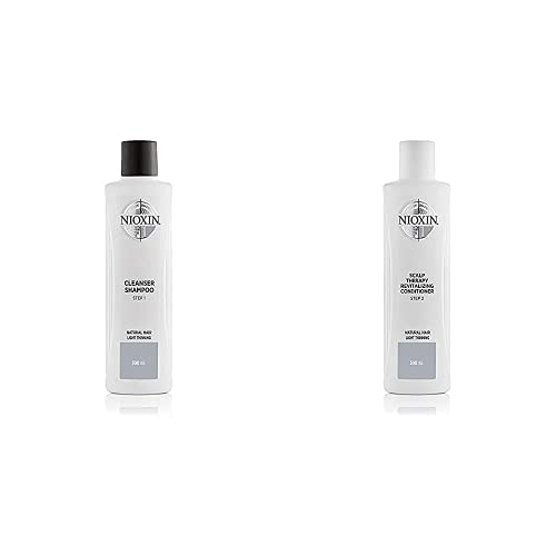 NIOXIN - Champú antigrasa limpiador - para Cabello Natural con Perdida Ligera de Densidad,300ml + NIOXIN - Acondicionador para Cabello Natural con Perdida Ligera de Densidad,300ml