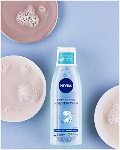 NIVEA Tónico facial refrescante para pieles normales y mixtas (200 ml), tonificador facial que revitaliza y refresca la piel, proporciona una hidratación intensa.